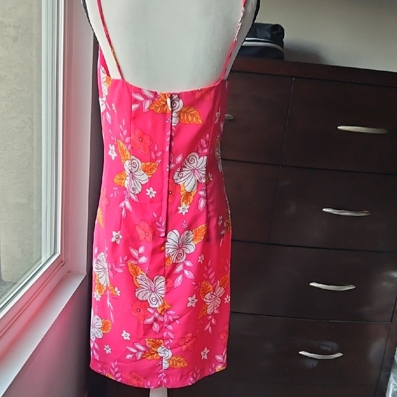 Sexy HOT Pink Midi Dress Labelle 9 - Picture 4 of 10